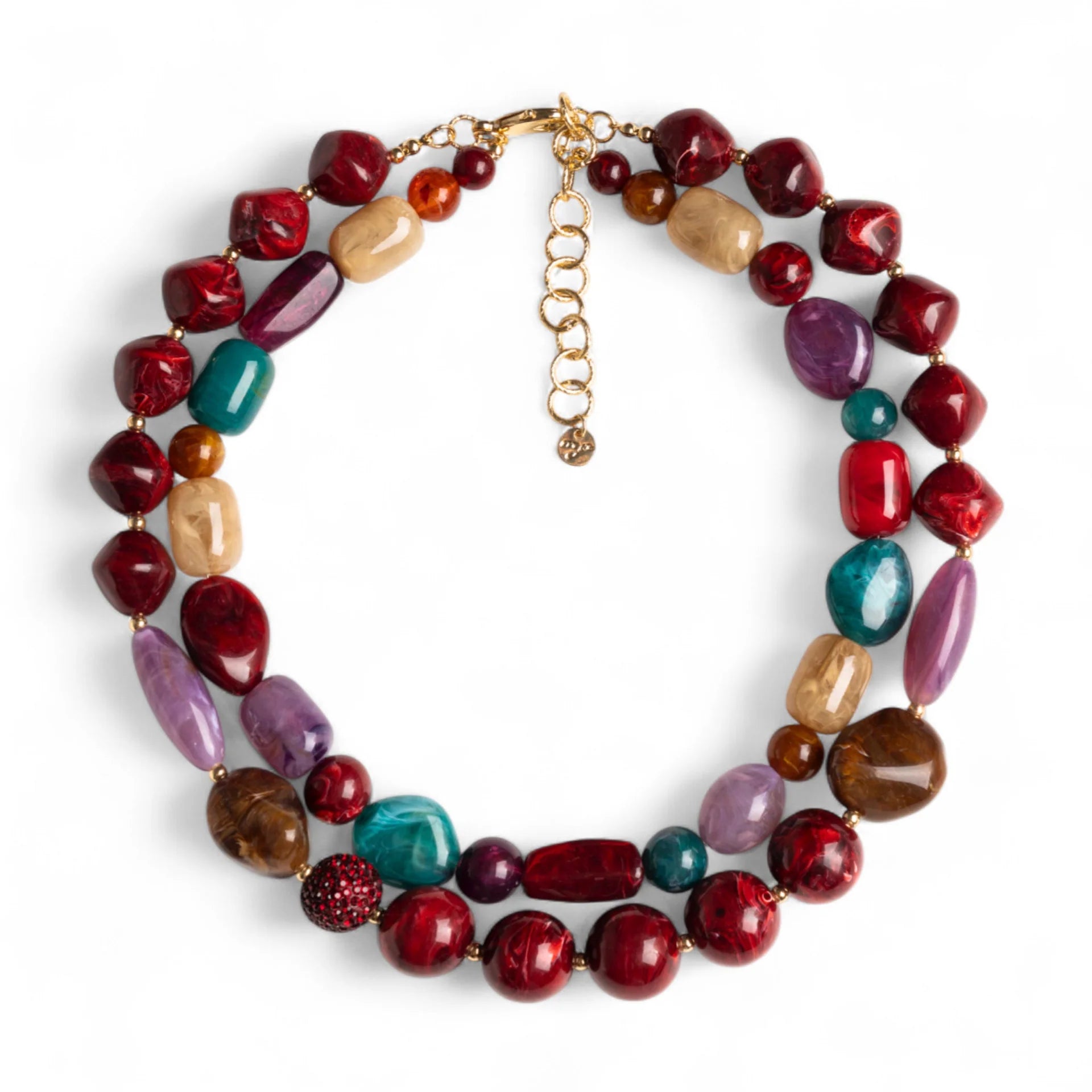 Collana Girocollo doppio filo con Pietre